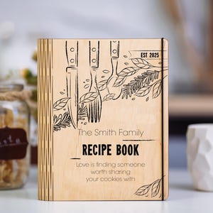 Personalized Blank Recipe Book\Custom Cookbook Binder\Mothers Day Gift Recipe Binder