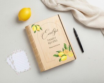 Personalized Recipe Binder, Custom Family Cookbook Organizer, Rustic Cooking Journal