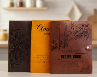 Custom Leather Cookbook Binder: Personalized Family Recipe Book