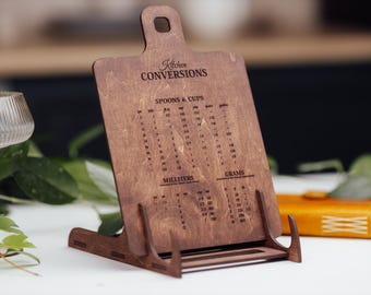 Wooden Cookbook Stand, Recipe Book Holder, Kitchen Recipe Stand, Cookbook Display, Recipe Book Rest, Farmhouse Kitchen Decor, Gift for Cook