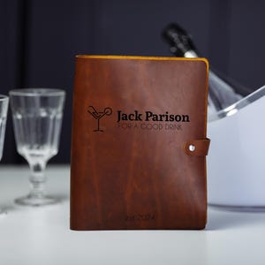 Custom Cocktail Book, Bartender Gift,  Personalized Mixology Journal, Anniversary Birthday Father&#39;s Day Gift