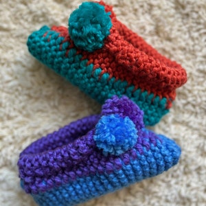 Women's Hand-knitted Slippers | Cosy Footwear | Loungewear | UK Size 4 - 7