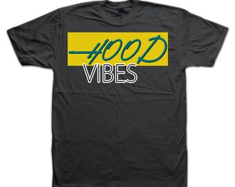 Hood Vibes Urban Culture Hip Hop  Street Wear Fashion T Shirt