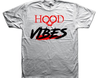 Hood Vibes Streetwear Men T Shirt Trendy Urban Street Wear Fashion Tee