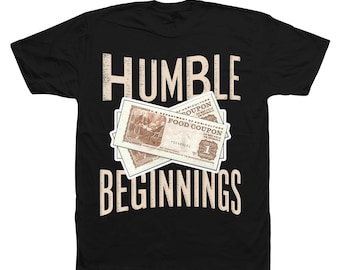 Humble Beginnings Digital Download | Streetwear T-Shirt Design | Vintage Food Stamps Graphic | Motivational Urban Apparel Art