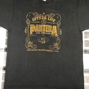 Pantera - Vintage 90s - Official Live 101 Proof 1997 - Groove Metal Band Album T Shirt - Size XL