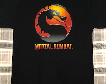Mortal Kombat - Vintage - Midway Games Fighting Video Game Promo T Shirt - Size L