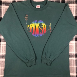 90's PHISH バンド 長袖 Tシャツ Phish - Vintage 90s - Fall Tour 1997 - Jam Rock Band Single Stitch