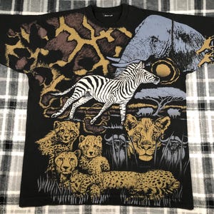 90's~00's elephant back print Tシャツ Elephant thailand shirt - Gem