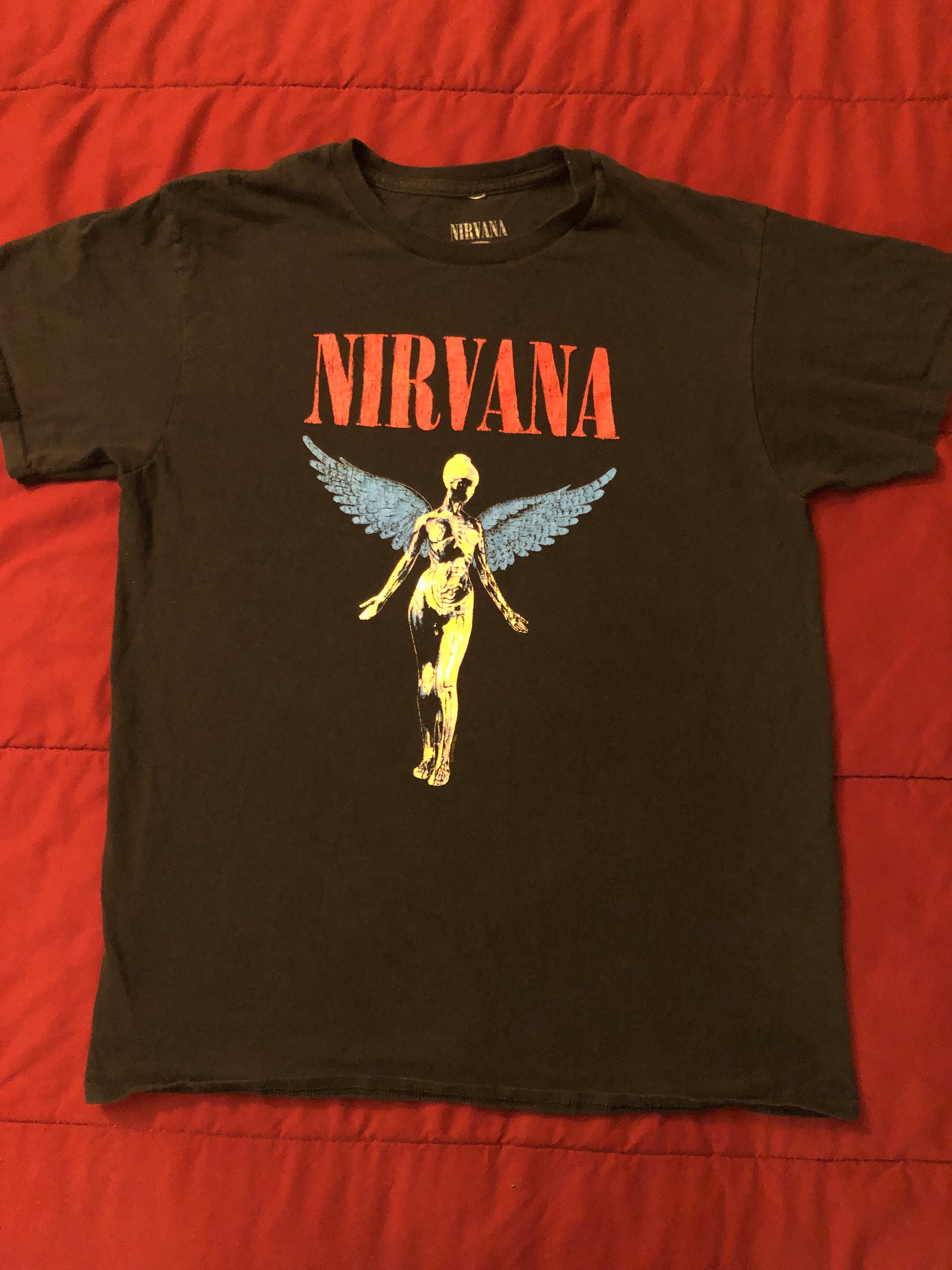 Maglietta Ufficiale Nirvana – In Utero Logo – Unisex Grigia – Rock Off