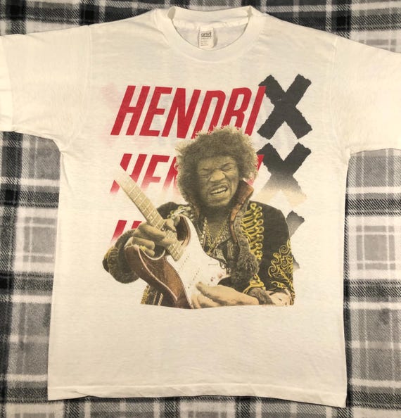 Jimi Hendrix - Vintage 80s - Psychedelic Rock Band Guitarist 