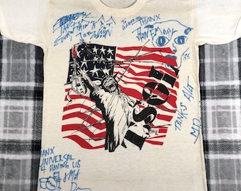 90s 00s SNFU Tシャツ カナダ製　ヴィンテージ punk ビンテージ SNFU T-shirt, Vintage Rare Punk Rock Tee Shirt Red, D.O.A. DOA