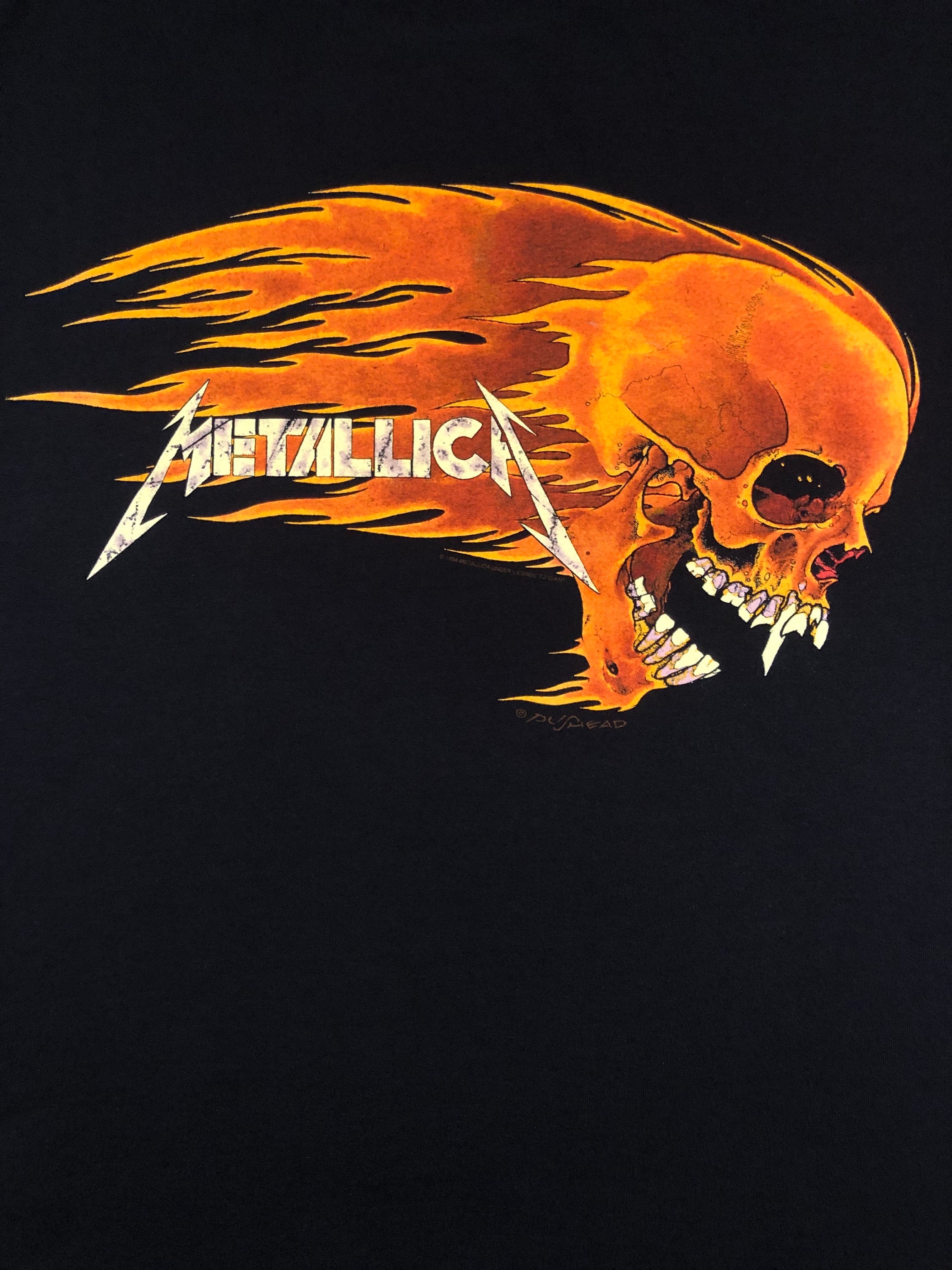 Metallica - Vintage 90s - Flaming Skull Pushead Art - Thrash Metallica - Vintage 90s - Flaming Skull Pushead Art - Thrash