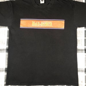 Kula Shaker - Vintage 90s - Britpop Shoegaze Rock Band Single Stitch T Shirt - Size L