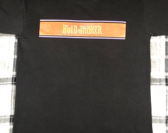 Kula Shaker - Vintage 90s - Britpop Shoegaze Rock Band Single Stitch T Shirt - Size L