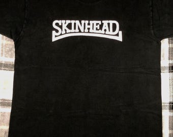 Vintage 90s - Skinhead - NYHC Hardcore Punk Rock Oi! Distressed T Shirt - Size XL Vintage 90s - Skinhead - NYHC Hardcore Punk Rock Oi! Distressed T Shirt - Size XL