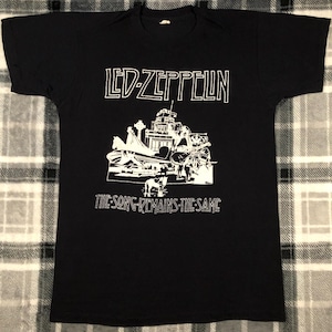 Led Zeppelin - Vintage 70s - The Song Remains The Same - Swan Song Inc - Hard Rock Band Single Stitch T Shirt - Size S
