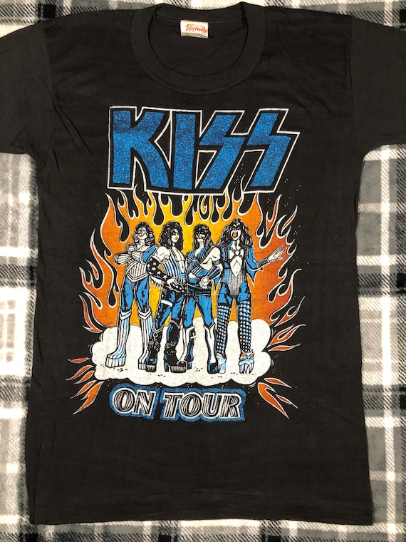KISS - Vintage 70s - Hard Rock Band Concert Tour Single Stitch T