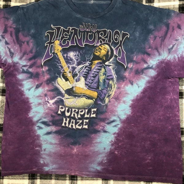 jimi hendrix purple haze tie dye t shirt