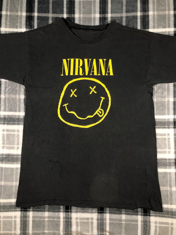 Nirvana - Vintage 90s - Smiley 1992 - Grunge Punk Rock Band Single