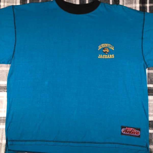 Vintage 90s - Jaguars - Jacksonville NFL Football Team Embroidered T Shirt - Size XL