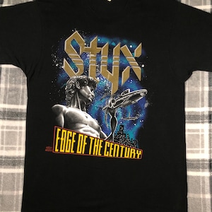 Styx - Vintage 90s - Edge Of The Century 1991 - Rock Band Single Stitch T Shirt - Size XL