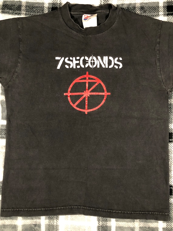 7 Seconds - Vintage 90s - Hardcore Punk Rock Band T Shirt - Size