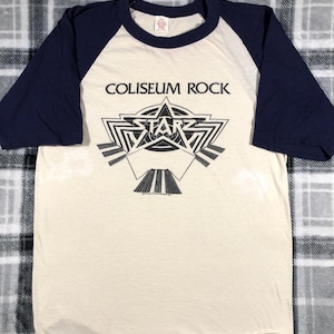 Starz - Vintage 70s - Coliseum Rock 1978 - Hard Rock Band Single Stitch Raglan T Shirt - Size L