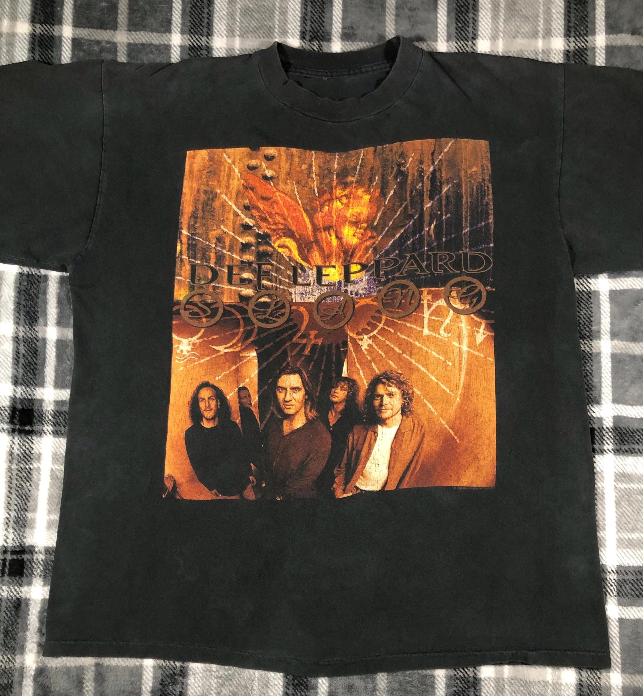 00s Def Leppard 襤褸 ダメージ バンド ロンT ラインストーン 00s Def Leppard 襤褸 ダメージ バンド ロンT ラインストーン