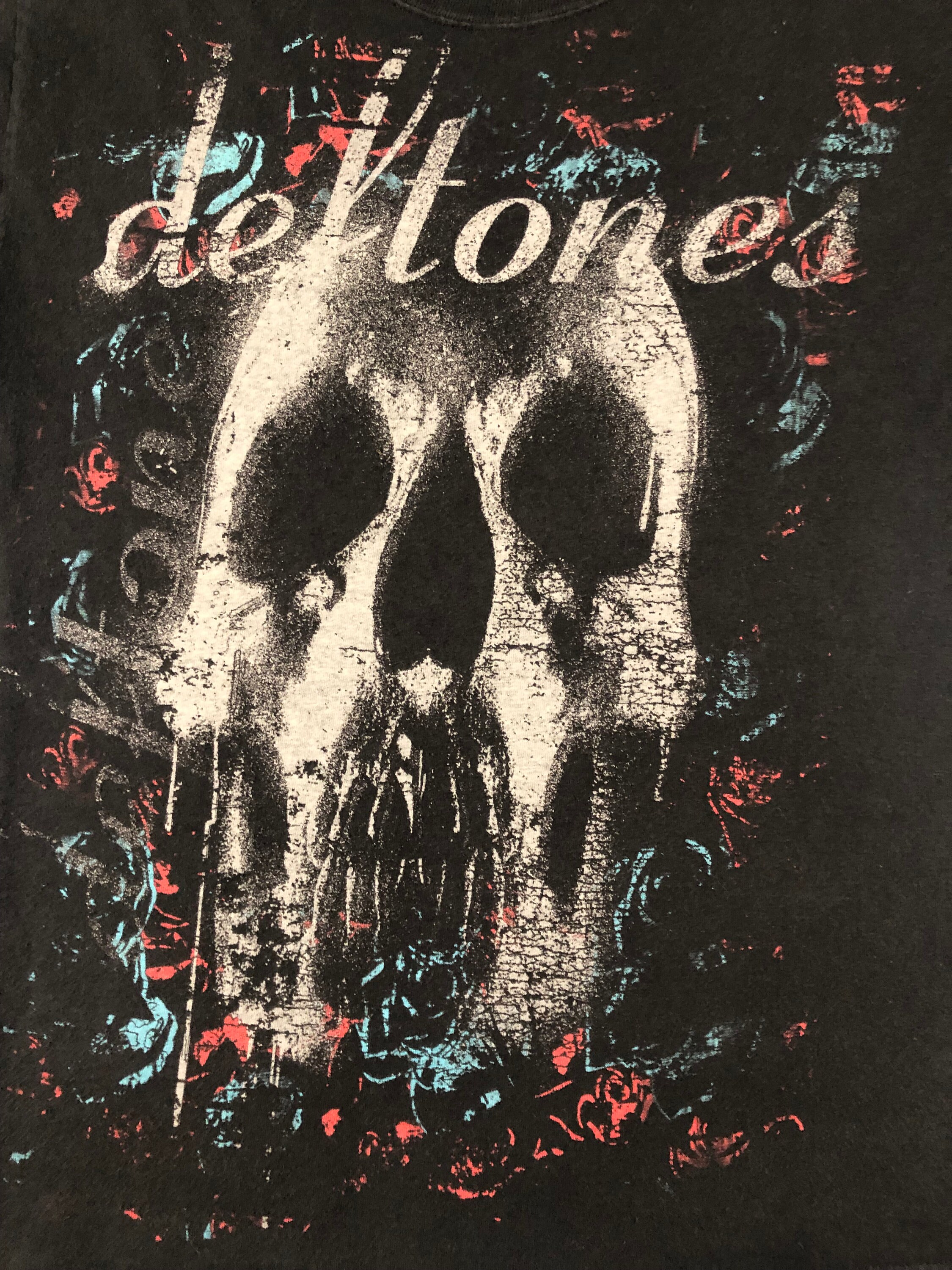 Deftones - Vintage Y2K - Skull Roses - Metal Hard Rock Band T 