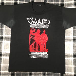 The Casualties - Vintage 90s - US Tour 1998 - Hardcore Crust Punk Rock Band Concert Tour Single Stitch T Shirt - Size M