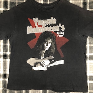 Yngwie Malmsteen - Vintage 80s - Rising Force - Odyssey Tour 1988 - Hard Rock Band Guitarist Concert Tour Single Stitch T Shirt - Size L