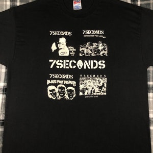 7 Seconds - Vintage 90s - Hardcore Crust Punk Rock Band Single Stitch T Shirt - Size XXL