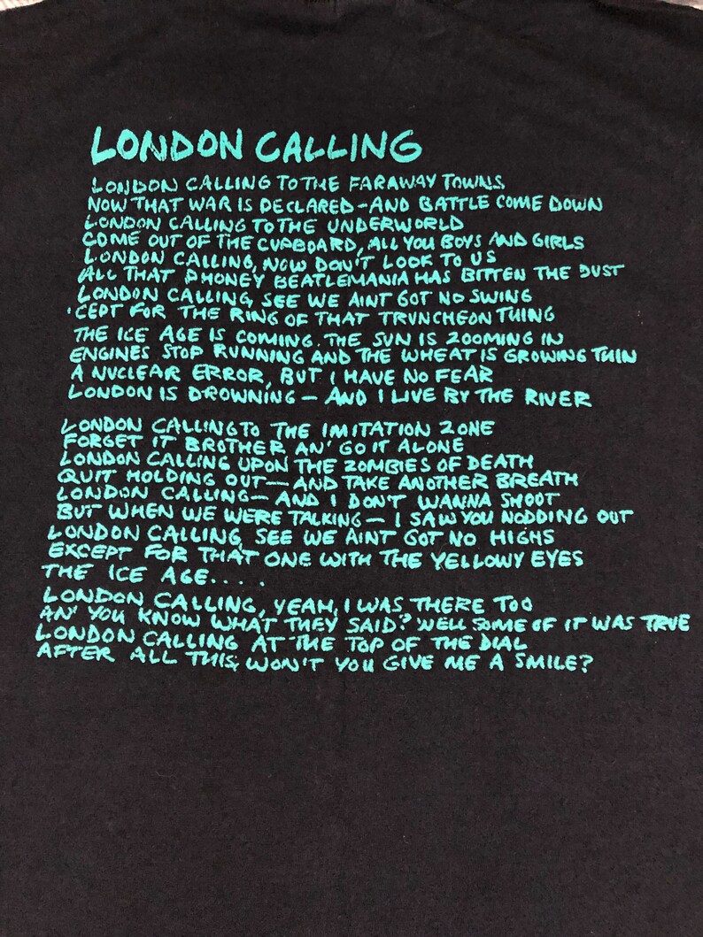 The Clash Début de l'an 2000 London Calling T-shirt de groupe de punk rock Taille L image 9