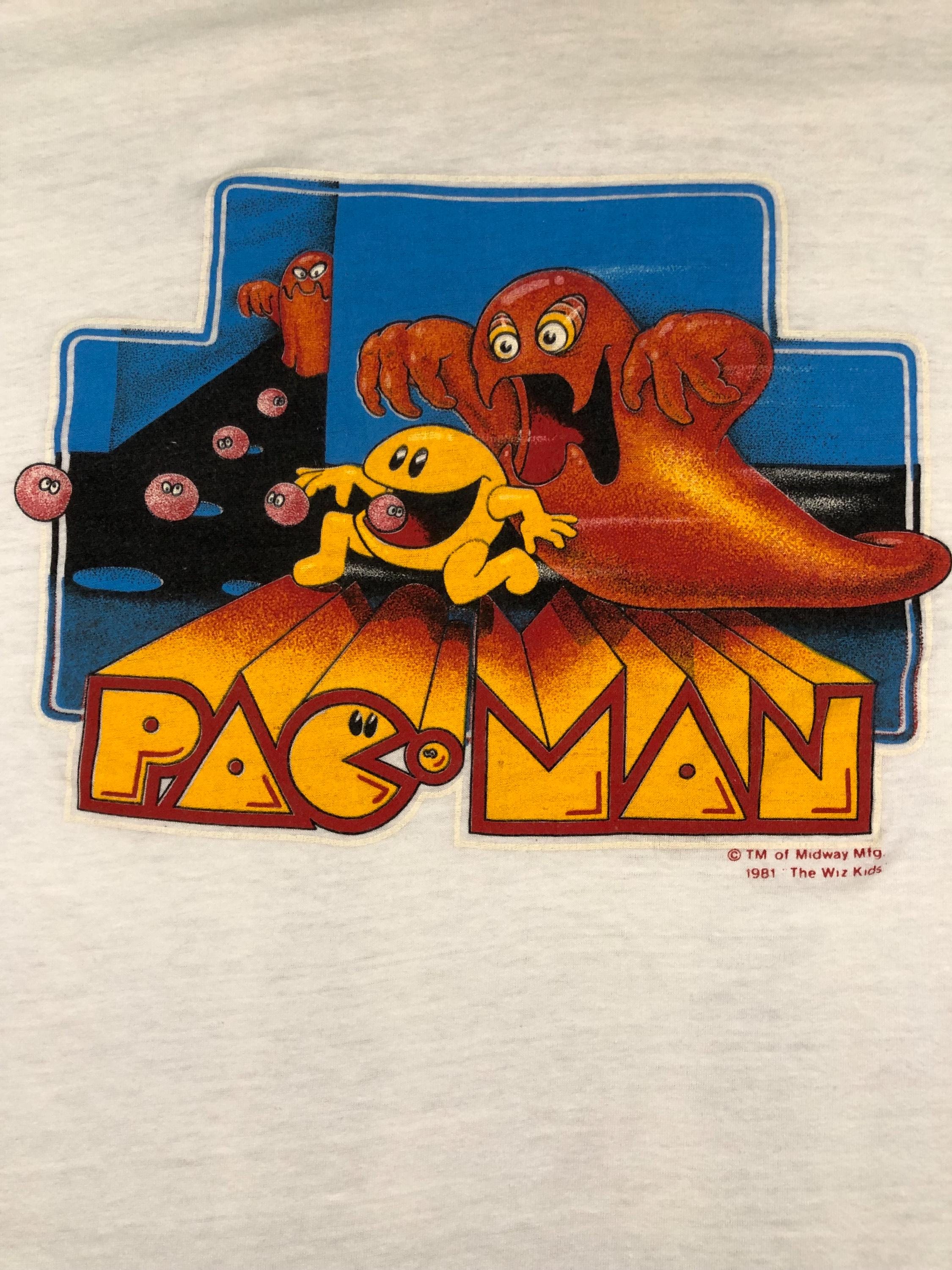 Pac-man - Vintage 80s - Classic Arcade Video Game Single Stitch