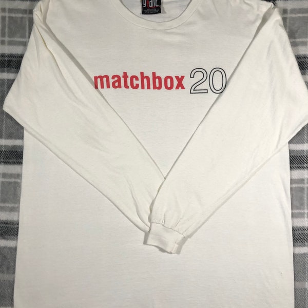 Matchbox 20 - Vintage 90s - Alternative Rock Band Giant Tag Long Sleeve T Shirt - Size L