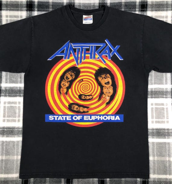 ANTHRAX EUPHORIA ツアーTシャツ Anthrax - Vintage Y2K - State of Euphoria - Heavy Metal Hard Rock