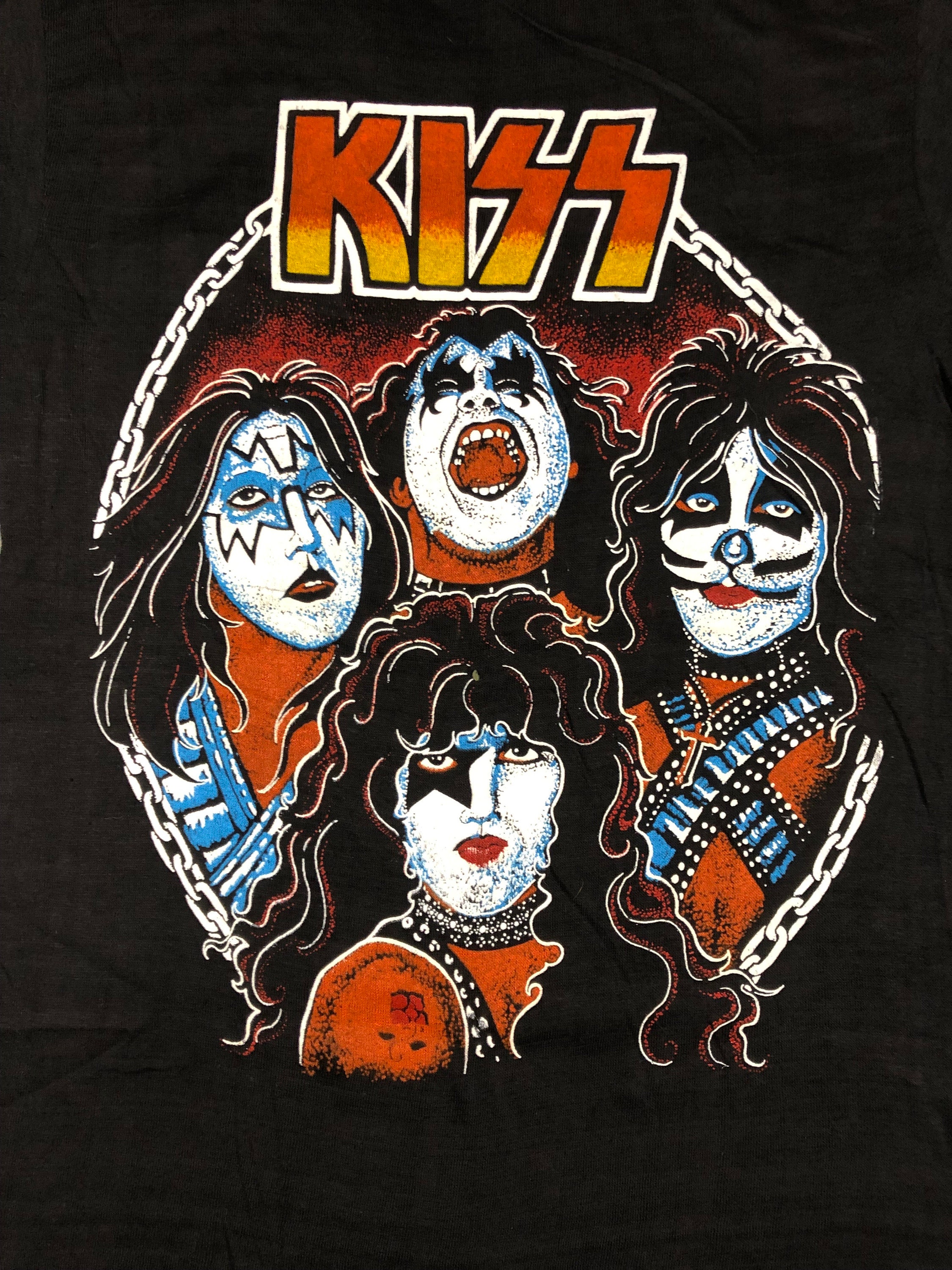 KISS - Vintage 70s - Hard Rock Band Concert Tour Single Stitch T