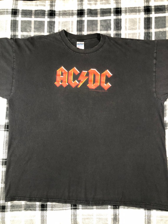 AC/DC - Vintage - Hard Rock Band Logo T Shirt - Si