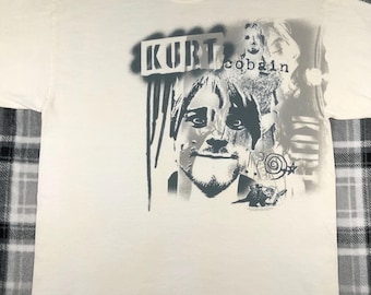 Rare 90's Nirvana Shirt Size L T-shirt Kurt Cobain Rock Tee Rare 90's Nirvana Shirt Size L T-shirt Kurt Cobain Rock Tee