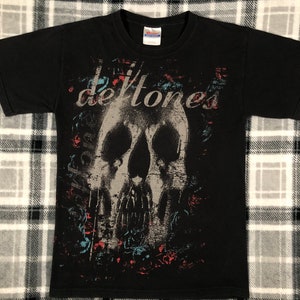 Deftones - Vintage Y2K - Skull Roses - Metal Hard Rock Band T Shirt - Size S