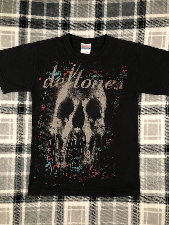 Deftones - Vintage Y2K - Skull Roses - Metal Hard Rock Band T