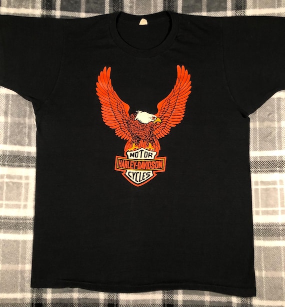 トップス Harley-Davidson tee Vintage 70s - Harley Davidson Motorcycles - Classic Eagle Logo