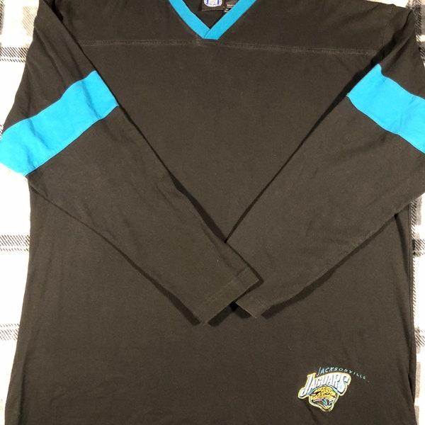 Vintage Y2K - Jaguars - Jacksonville NFL Football Team Embroidered Long Sleeve T Shirt - Size XL