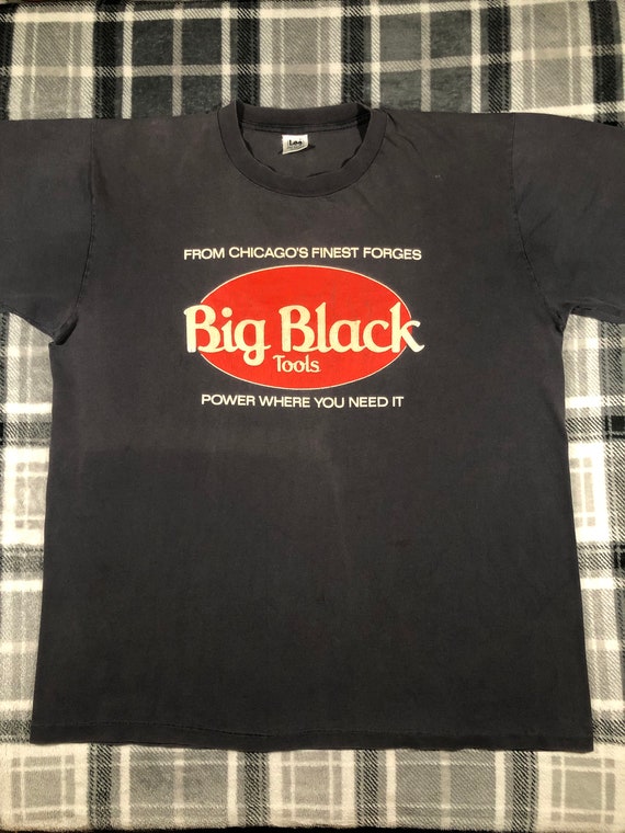 偉大な - 90s Vintage - Black Big Steve Band Rock Punk - Albini トップス