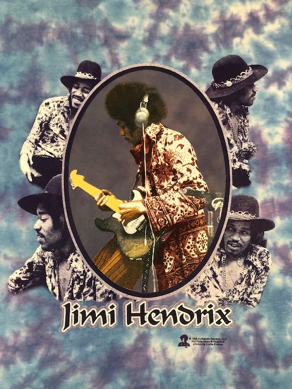 Jimi Hendrix - Vintage 90s - Psychedelic Rock Guitarist Band Tie