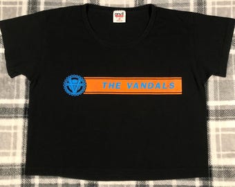 The Vandals - Vintage 90s - Punk Rock Band Single Stitch Crop Top T Shirt - Size Women’s M