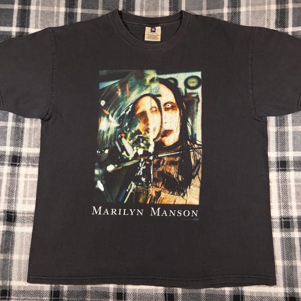 Marilyn Manson - Vintage 90s - The Beautiful People - Metal Hard Rock Band T Shirt - Size XL