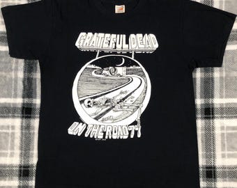 Grateful Dead - Vintage 70s - On The Road 1977 - Rock Band Concert Single Stitch T Shirt - Size S