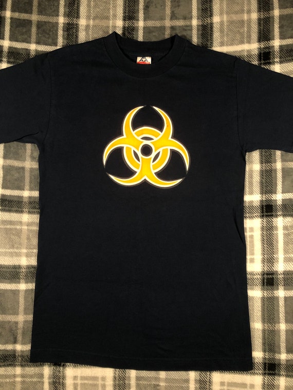 Biohazard Logo Uomo T-Shirt Nero S 100% Cotone Regular